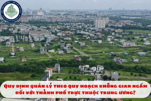 Quy định quản lý theo quy hoạch không gian ngầm đối với thành phố trực thuộc trung ương?