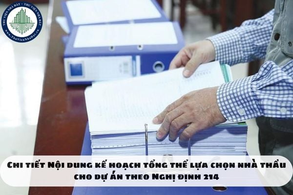 Chi tiết Nội dung kế hoạch tổng thể lựa chọn nhà thầu cho dự án theo Nghị định 214
