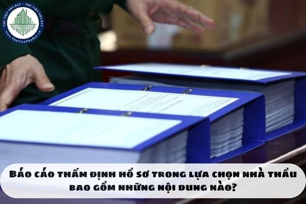 Báo cáo thẩm định hồ sơ trong lựa chọn nhà thầu bao gồm những nội dung nào?
