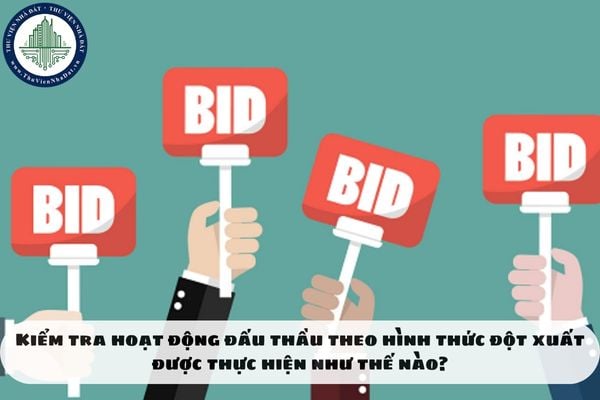 Kiểm tra hoạt động đấu thầu theo hình thức đột xuất được thực hiện như thế nào?