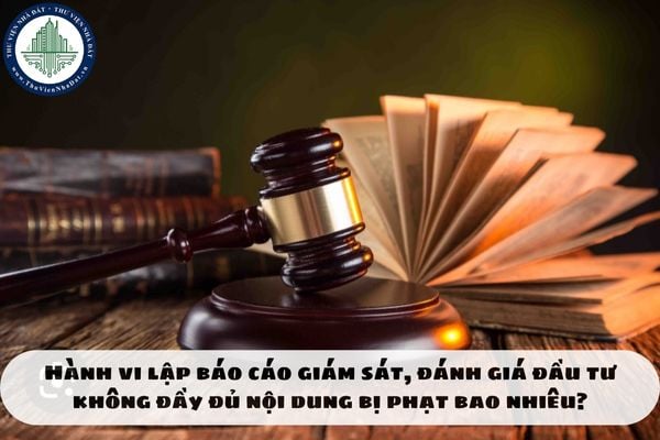 Hành vi lập báo cáo giám sát, đánh giá đầu tư không đầy đủ nội dung bị phạt bao nhiêu?