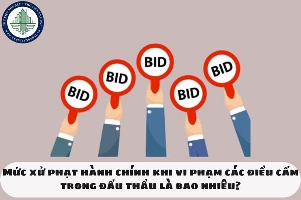 Mức xử phạt hành chính khi vi phạm các điều cấm trong đấu thầu là bao nhiêu?