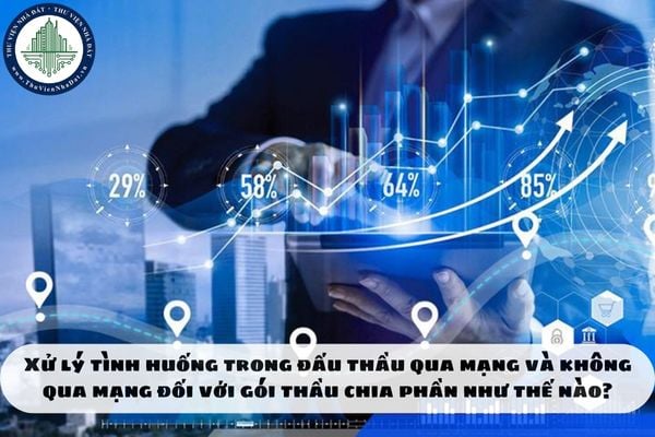 Xử lý tình huống trong đấu thầu qua mạng và không qua mạng đối với gói thầu chia phần như thế nào?