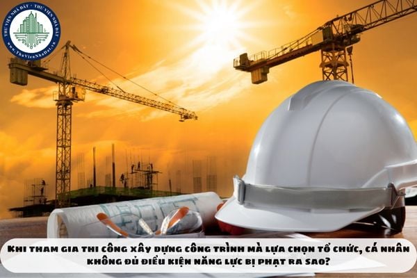Khi tham gia thi công xây dựng công trình mà lựa chọn tổ chức, cá nhân không đủ điều kiện năng lực bị phạt ra sao?