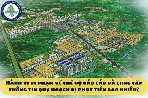 Hành vi vi phạm về chế độ báo cáo và cung cấp thông tin quy hoạch bị phạt tiền bao nhiêu?