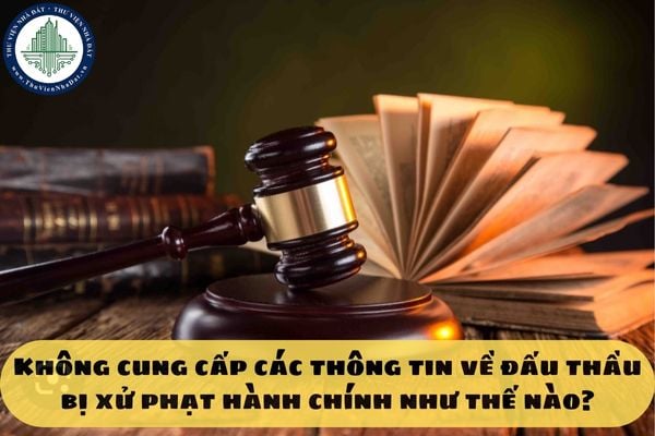 Không cung cấp các thông tin về đấu thầu bị xử phạt hành chính như thế nào?