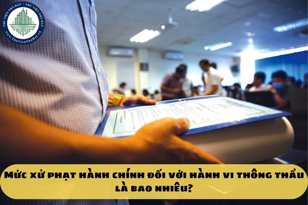 Mức xử phạt hành chính đối với hành vi thông thầu là bao nhiêu?
