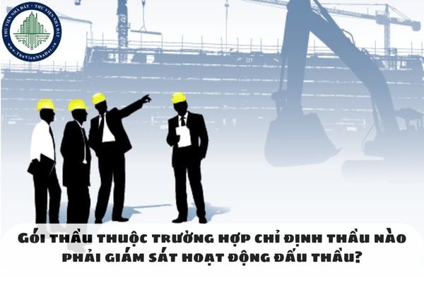 Gói thầu thuộc trường hợp chỉ định thầu nào phải giám sát hoạt động đấu thầu?