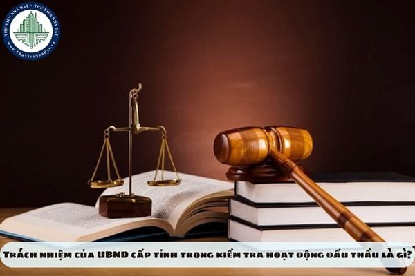 Trách nhiệm của UBND cấp tỉnh trong kiểm tra hoạt động đấu thầu là gì?