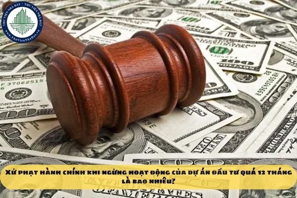 Xử phạt hành chính khi ngừng hoạt động của dự án đầu tư quá 12 tháng là bao nhiêu?