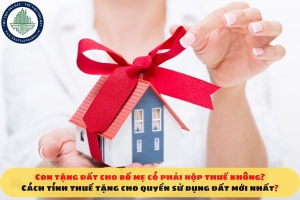 Con tặng đất cho bố mẹ có phải nộp thuế không? Cách tính thuế tặng cho quyền sử dụng đất mới nhất?