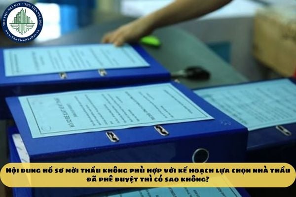 Nội dung hồ sơ mời thầu không phù hợp với kế hoạch lựa chọn nhà thầu đã phê duyệt thì có sao không?