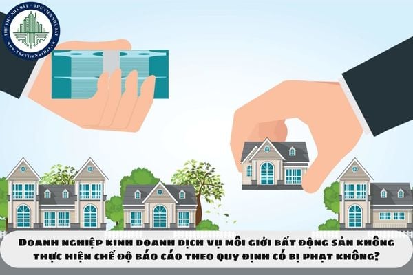 Doanh nghiệp kinh doanh dịch vụ môi giới bất động sản không thực hiện chế độ báo cáo theo quy định có bị phạt không?