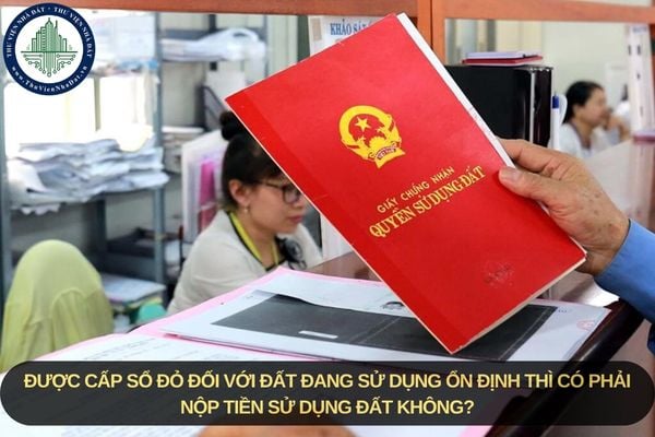 Được cấp sổ đỏ đối với đất đang sử dụng ổn định thì có phải nộp tiền sử dụng đất không?