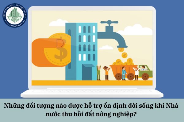 Những đối tượng nào được hỗ trợ ổn định đời sống khi Nhà nước thu hồi đất nông nghiệp?