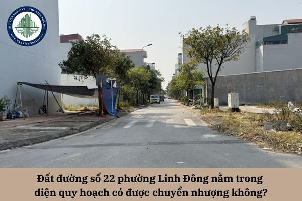 Đất đường số 22 phường Linh Đông nằm trong diện quy hoạch có được chuyển nhượng không?