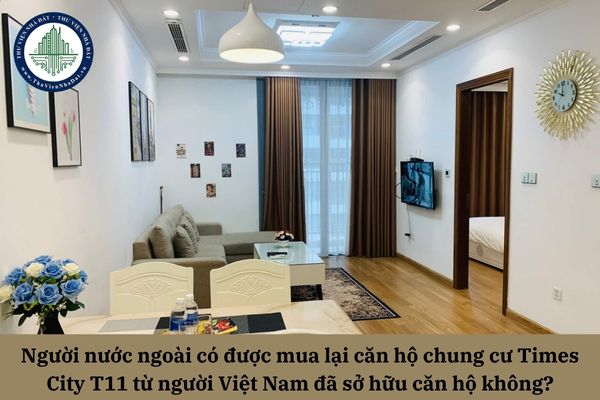 Người nước ngoài có được mua lại căn hộ chung cư Times City T11 từ người Việt Nam đã sở hữu căn hộ không?
