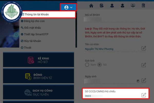 Hướng dẫn cập nhật CCCD cho BHXH trên app VssID