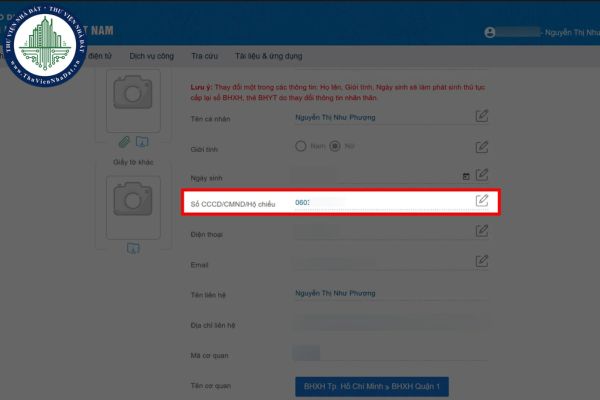Hướng dẫn cập nhật CCCD cho BHXH trên app VssID