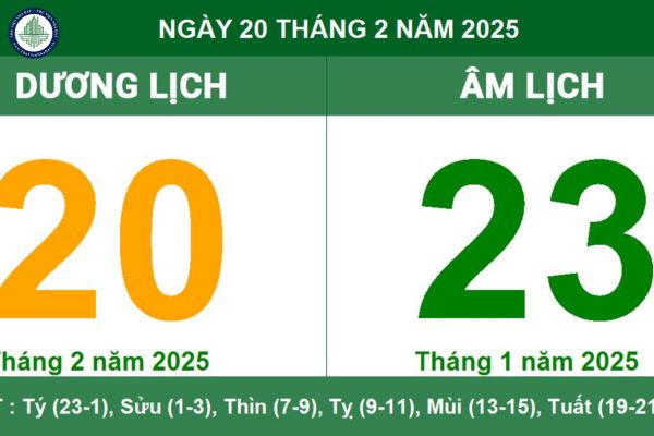 Ngày Đẹp 20 Tháng 2 Năm 2025: Lựa Chọn Ngày Tốt Cho Mọi Công Việc