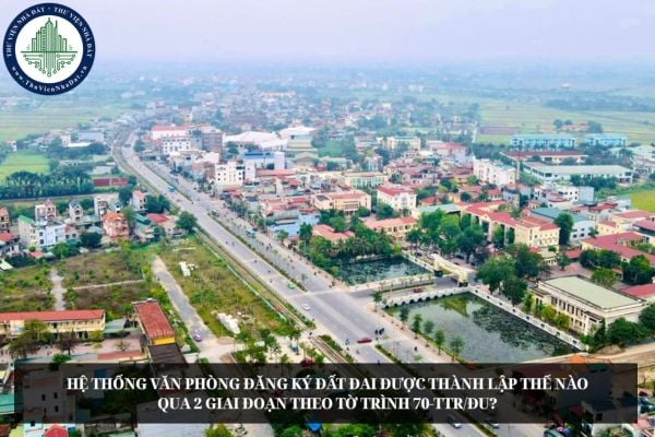 Hệ thống Văn phòng đăng ký đất đai được thành lập thế nào qua 2 giai đoạn theo Tờ trình 70-TTr/ĐU?