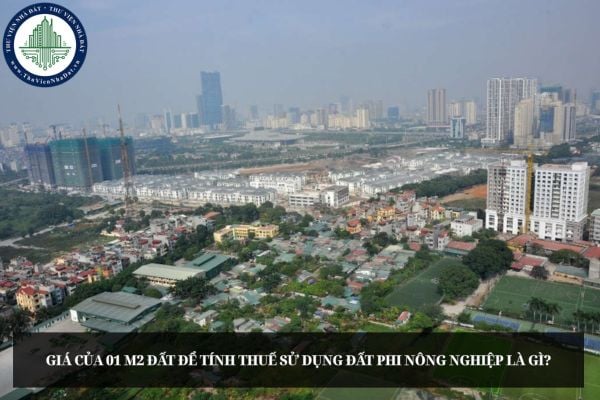 Giá của 01m2 đất để tính thuế sử dụng đất phi nông nghiệp là gì?