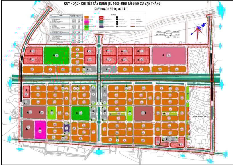 Bản đồ quy hoạch sử dụng đất khu tái định cư Vạn Thắng tại xã Vạn Thắng, xã Tu Bông tỉnh Khánh Hoà (Hình từ Internet)