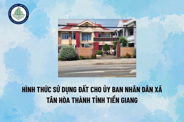 Hình thức sử dụng đất cho Ủy ban nhân dân xã Tân Hòa Thành tỉnh Tiền Giang
