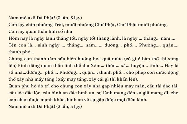 Cúng động thổ xây hàng rào