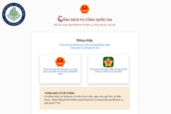 Từ 01/7/2025, phải dùng tài khoản nào để đăng nhập Cổng dịch vụ công quốc gia dichvucong.gov.vn?