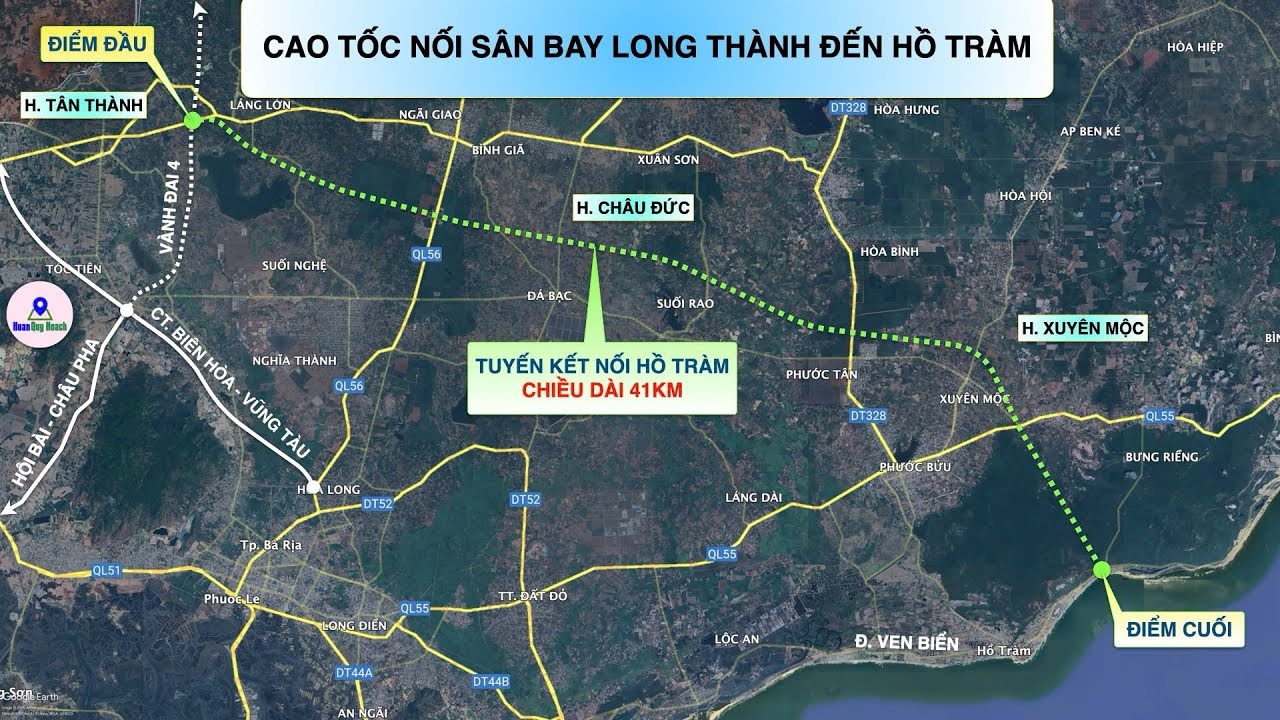 Bổ sung cao tốc Hồ Tràm - sân bay Long Thành vào quy hoạch tỉnh Bà Rịa - Vũng Tàu