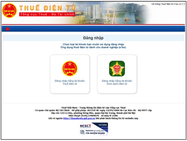 Hướng dẫn đăng nhập thuế điện tử thuedientu.gdt.gov.vn bằng tài khoản định danh doanh nghiệp VNeID
