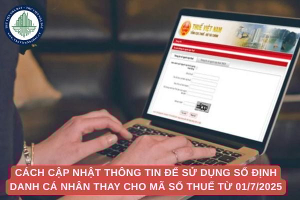 Cách cập nhật thông tin để sử dụng số định danh cá nhân thay cho mã số thuế từ 01/7/2025