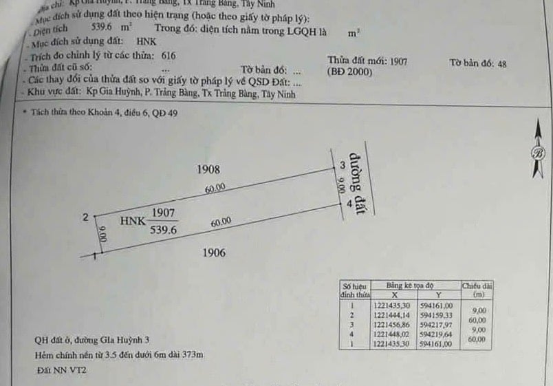 Bán đất tại phường Trảng Bàng, khu dân cư đông đúc