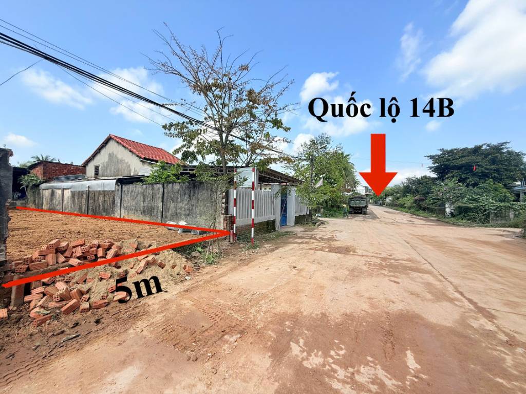 BÁN ĐẤT MẶT TIỀN XÃ ĐẠI HIỆP, QUẢNG NAM, SÁT QL14B CHỈ 50M, GIÁP HÒA KHƯƠNG, GIÁ 1,29 TỶ