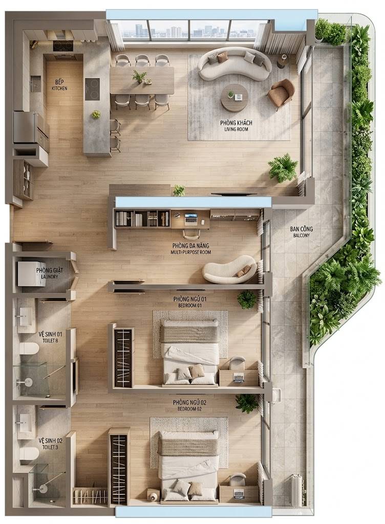 Độc bản 2 căn sân vườn 112m2 - Giá 4.7 tỷ - 3PN2WC tiện ích AEON Mall