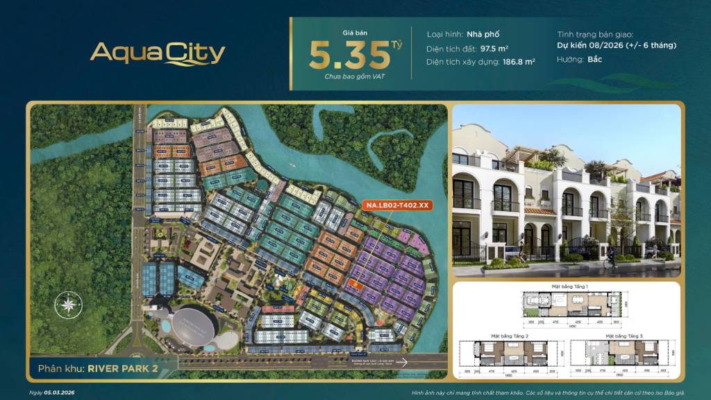 BÁN NHÀ PHỐ AQUA CITY, GIÁ ĐẤT XẤP XỈ 36 TRIỆU/M² CÓ THẬT KHÔNG