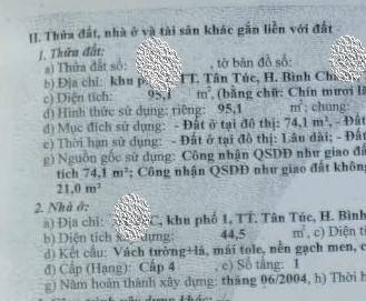 BÁN NHÀ TRUNG TÂM BÌNH CHÁNH – 95M2 –SỔ HỒNG- GIÁ CHỈ 2.35 TỶ