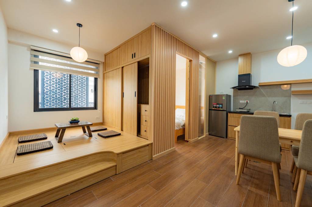 Cho thuê chung cư mini 218 Nhật Tân, Tây Hồ, diện tích 50m2 g iá chỉ 9 triệu