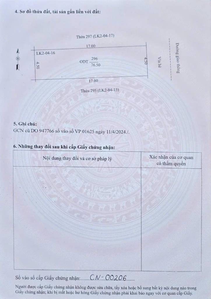 Bán lô đất KDC Bắc Nguyễn Lương Bằng, Hải Dương, đường đôi trục chính, 76,5m2 mặt tiền 4.5m