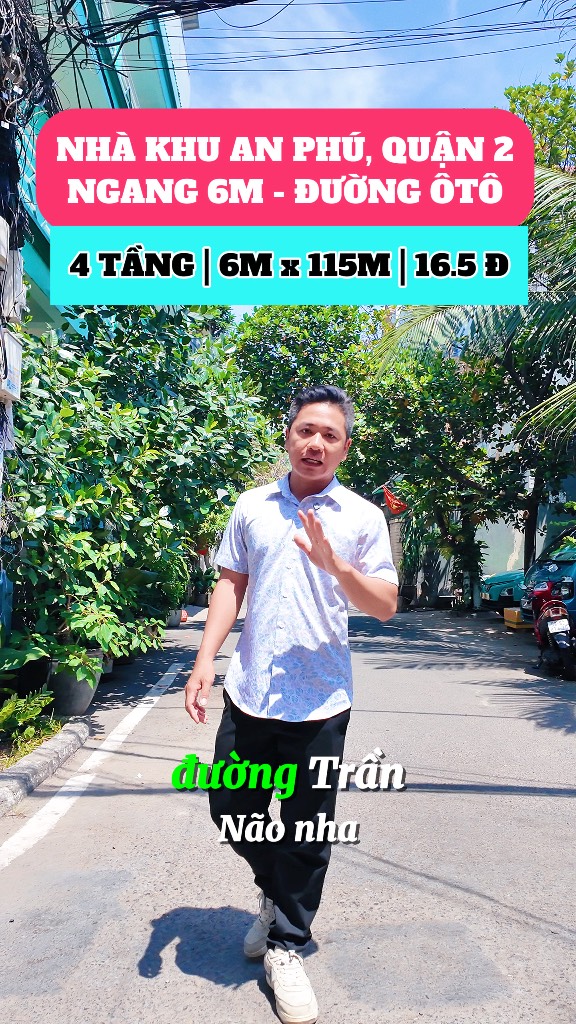 BÁN NHÀ AN PHÚ, QUẬN 2 - 92M2 (6x15M) - MẶT TIỀN KINH DOANH KHU CÁN BỘ CÔNG AN - 16.5 TỶ