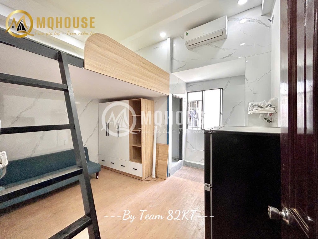 Cho thuê căn hộ Đinh Bộ Lĩnh Bình Thạnh, 2 không gian ngủ sẵn nội thất, có cửa sổ trời rộng rãi