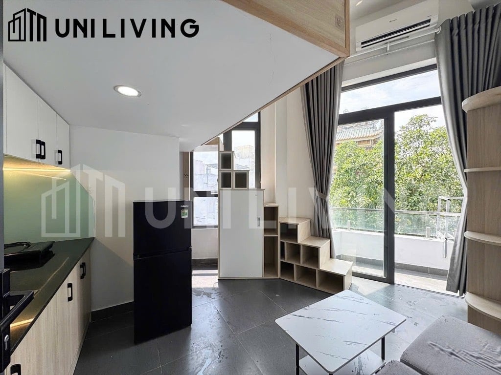 CHO THUÊ CĂN HỘ NGUYỄN TRUNG TRỰC, BÌNH THẠNH, 35M² GÁC CAO + BAN CÔNG, GẦN HUTECH, UEF, UTH