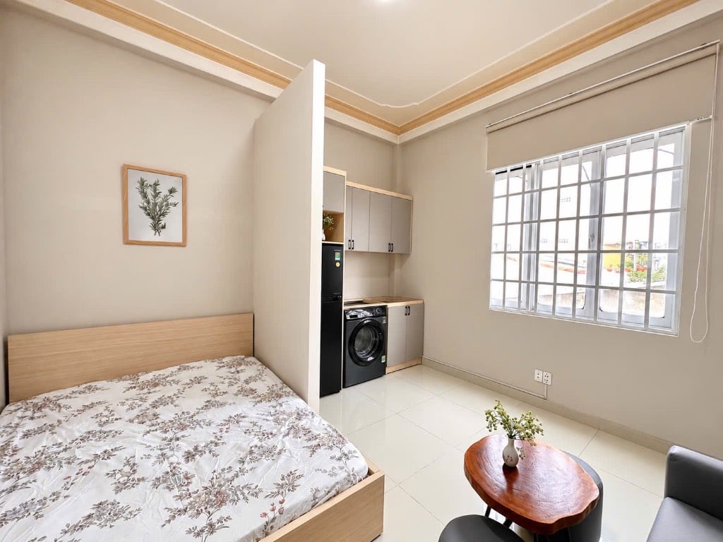 KHAI TRƯƠNG, CHO THUÊ CĂN HỘ STUDIO TÂN CẢNG, BÌNH THẠNH, CỬA SỔ TRỜI MÁY GIẶT RIÊNG