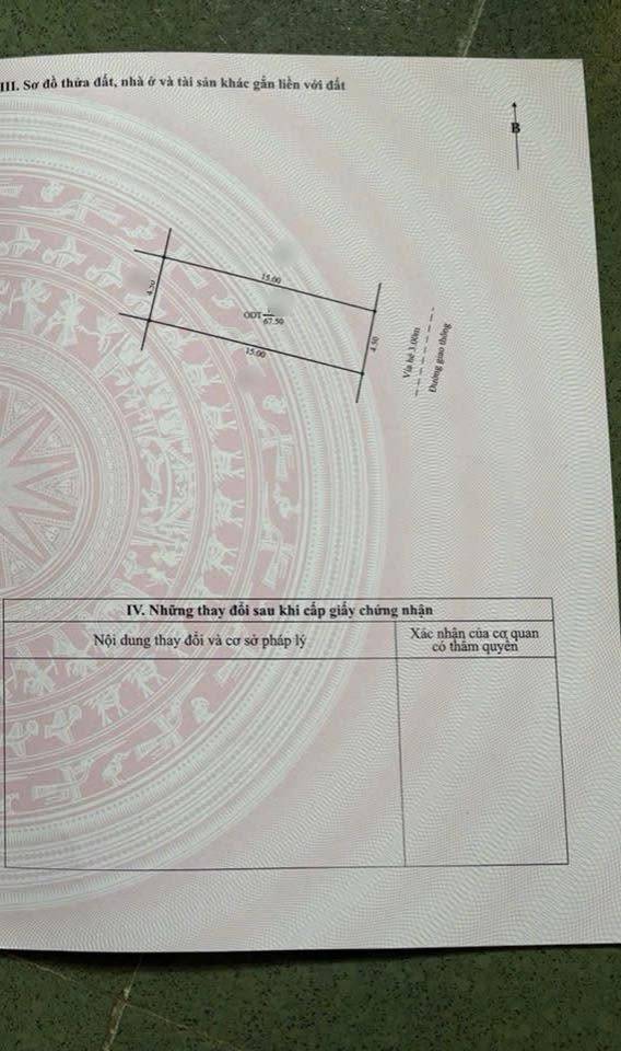Bán đất đường Lê Anh Tông, KĐT Tân Phú Hưng, 67.5m2 mặt tiền 4.5m, đường trục chính 19.5m