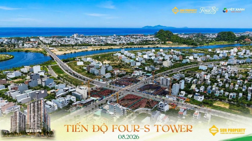 Bán căn hộ FourS Tower Đà Nẵng, 45m² 1PN+, công năng 2PN, giá chỉ 2.4 tỷ