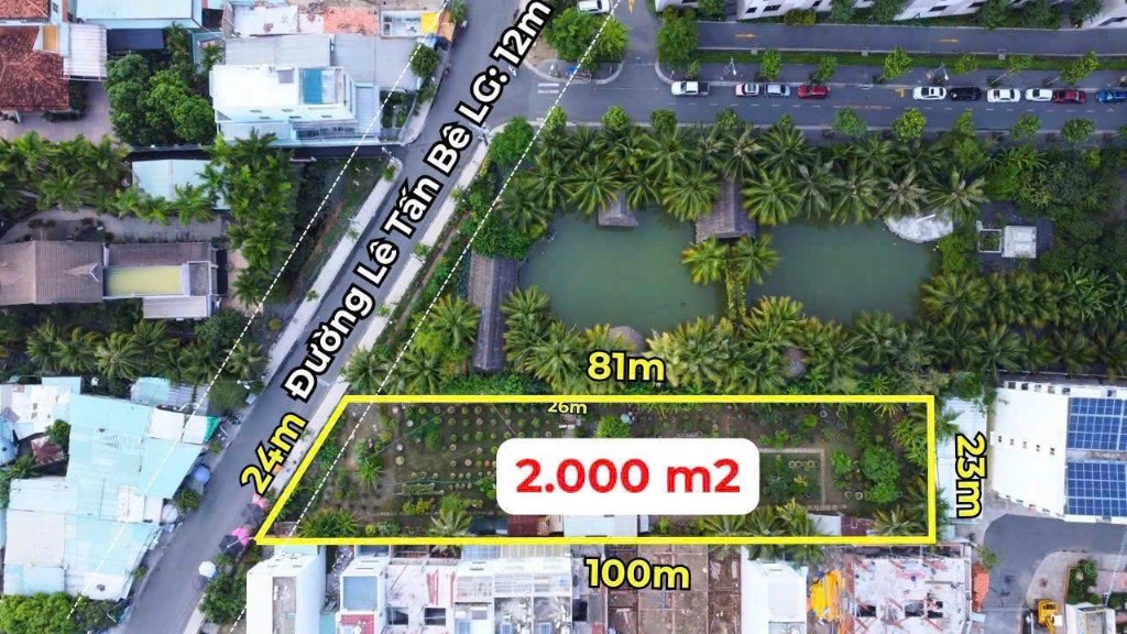 Bán đất Lê Tấn Bê, An Lạc, Bình Tân, dt 1.907m² có 553m² thổ cư, giá tốt