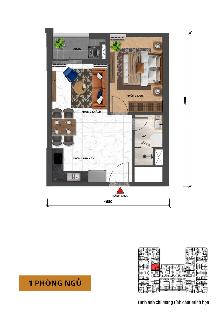 BÁN CĂN 1PN FOUR S TOWER, TẦNG CAO VIEW NỘI KHU, TRẢ GÓP TRONG 3.5 NĂM, PHÙ HỢP VỢ CHỒNG TRẺ AN CƯ