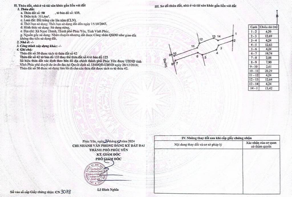 Bán đất nền dự án 2200m2 Xã Ngọc Thanh, TP Phúc Yên Vĩnh Phúc - Sổ đỏ, giá 12.3 tỷ