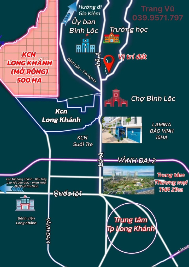 Bán đất chính chủ TP. Long Khánh, gần khu công nghiệp Bình Lộc, vị trí đẹp, sổ riêng, giá đầu tư